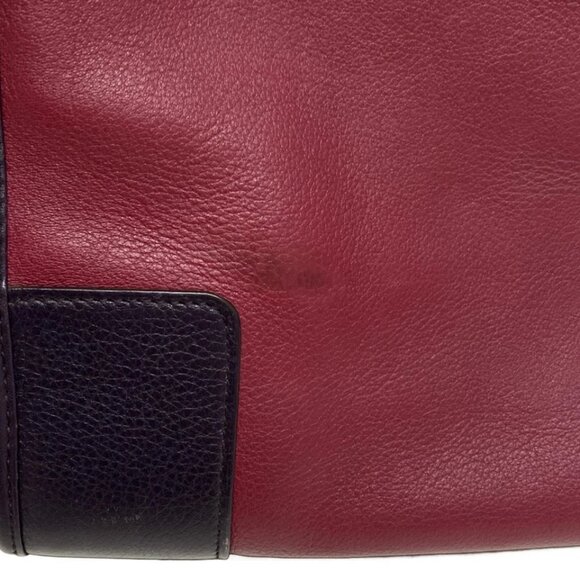 LOEWE Amazona Purple Pink Beige Leather Handbag 399-080825 - Picture 12 of 14